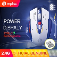 Inphic F9 2.4G Wireless Mouse Rechargeable Sci-Fi Mecha Style Noiseless Clicks Gaming Mouse 2400DPI 