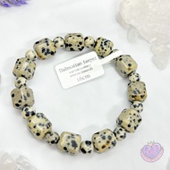 Dalmatian Jasper Crystal Bracelet CUBIC (CLEARANCE)