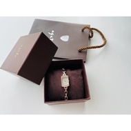 Japan agete Akado Square Bracelet Style Elegant Mother-of-Pearl Small Gold Watch Quartz Women's Watc