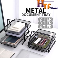 2/3/4 Tier Metal Document Tray File Letter Collection Paper Holder Sorting Dropbox Desk Organizer Ra