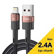 Cáp USB Sạc Nhanh Essager 2.4A Lightning Sang USB A Cho iPhone 11/12/13 Pro Max/Xs/Xr/X/SE/8/7/6 Plu