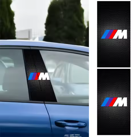 2Pcs Car Center Pillar Stickers BC Column Protective Decals For BMW M E36 E39 E46 E60 E90 E90 F10 F3