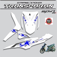 SUZUKI Uv Transparent Sticker Spin 125 Star Striping New Product