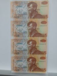 1997年 紐西蘭 伍圓 5圓 四連體鈔