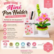 Sintra Pen Holder with Fussy Wire Flower in a Pot