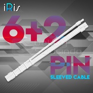 IRis ATX 6+2 Pin 8 Pin Extension Sleeved Cable - White