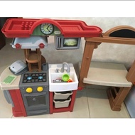 Little Tikes Red Restaurant Mainan Dapur Kitchen Preloved Second Bekas