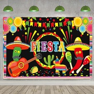 Mexican Fiesta Backdrop It's Time to Fiesta Photography Background Fiesta Birthday Party Decorations
