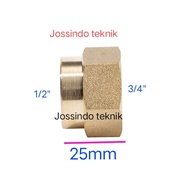 1/ 2x3 Brass inner thread socket 3/4x1/2 inner thread socket
