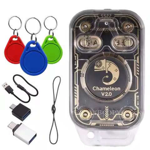 B29C-Chameleon V2.0 Duplicator RFID Smart Chip Reader Emulator+ 3XUID Keychain 125K 13.56Mhz Card De