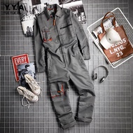 Bib Overalls Casual Work Clothing Large Size Sleeveless Bib Pants Protective Coveralls Strap Jumpsui