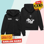 CHILDREN'S ZIPPER HOODIE JACKET WITH FUNDAMENTAL MISS CIRCLE MOTIF