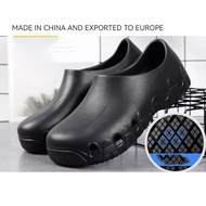 2025 Chef Shoes for Men Women Couple Black Breathable Holes Kitchen Shoes Non-slip Waterproof Oil-pr