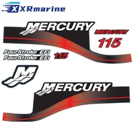 Red Decals Sticker Set For Mercury Outboard Stickers 115 HP EFI 4-Stroke FourStroke 37-881649A01 TOP