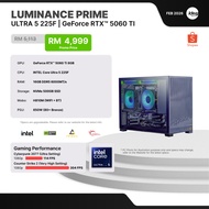 IDEALTECH LUMINANCE PRIME INTEL GAMING PC ( CORE ULTRA 5 / RTX5060TI 8GB / 16GB RAM / 500GB SSD )