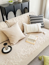 ที่รองโซฟาผ้าฝ้ายแท้ Pure Cotton Washed Cotton Four Seasons Universal Sofa Cover Heavy Duty Non-Slip