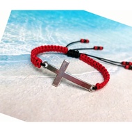 Cross Weaving Bracelet Red Black Peace Knot Gospel Small Objects Pure Handmade Lagos