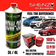 Shenzo 10W30 Fully Synthetic Engine Oil Shenzo Racing Oil 100% 3L / 4L Engine oil