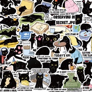 50Pcs/Set ✿ Little Black Cat's Diary Series 02 Stickers ✿ Waterproof DIY Fashion Kids Rewards Sticke