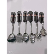 Cooking Tools Wood Handle Stainless Steel Kitchen Utensils Cooking Wood Handle  Syanse / Sandok