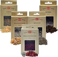Resin Incense Variety Pack Frankincense Myrrh Dragon's Blood Benzoin Copal with Steel Mesh Bundle