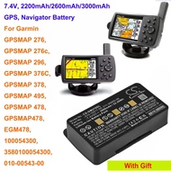 【Support-Cod】 Cameron Sino 2200mah/2600mah/3000mah Gps Navigator For Garmin Gpsmap 276 276c Gpsmap 296 376c 378 478 495 Egm478