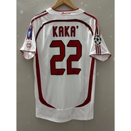 2006-07 AC Milan Top Quality Away Retro Soccer Jersey custom T-shirt Football Jersey KAKA PIRLO MALD