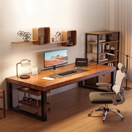 Thickened5CM Desktop Solid Wood Computer Desk Double Desk Bedroom Office Nordic Style loft Desk Work