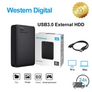 WD Elements Portable 1TB 2TB External Hard Drive For Mac and Windows Portable USB 3.0 External HDD