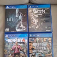 Playstation PS4 games 每款80元 GTA 5 Far cry 4 Fallout 4 Until dawn