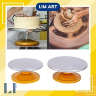 Clay turntable, pottery. Pottery and handmade sculpture tools