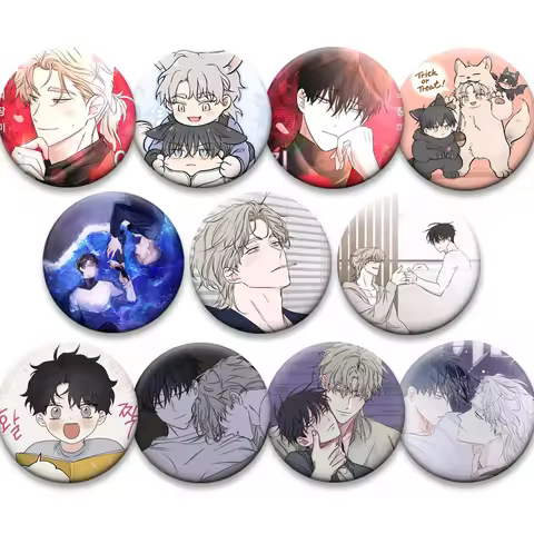 Low Tide in Twilight HD Print Brooches Anime Badge Jin Yixuan Lv Taizhou Cartoon Round Display Lapel