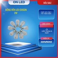 Edison LED Bulb 2W E27 Transparent – Warm Yellow Light Decorative Bulb for Cafe Garden Décor e27 led