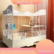 Rabbit House Luxury Style Rabbit Cage Spacious Cat Cage Villa Indoor Easy Clean Rabbit Cage Durable