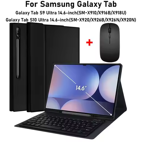 For Samsung Galaxy Tab S10 Ultra 14.6-inch Case SM-X920/X926B/X926N/X920N, Keyboard Case for Tab S9 