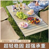Outdoor Folding Table Portable Camping Egg Roll Table Picnic Camping Table BBQ Long Table Foldable C