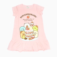 GIAT - 角落小夥伴女童短袖連身裙/居家服-A草莓蛋糕款-粉色