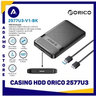 HITAM Orico 2577U3 Hard Disk Case 2.5" Sata USB 3.0 HDD/SSD Enclosure Black