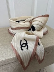 Chanel 菱形絲巾 米色 方巾 圍巾 披肩 頭巾