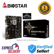 BIOSTAR TB360 BTC Pro 2.0 Crypto Mining Motherboard - 8th/9th Gen Intel / 12x PCIe 3.0 Slot / Suppor