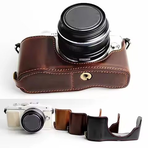 Leather Half Case Grip for OLYMPUS E-PL7 EPL7 E-PL8 EPL8 E-PL9 EPL9 E-PL10 EPL10 Camera