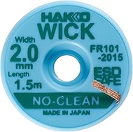 Hakko FR101-2015-J Solder Suction Wire Wick, No Clean, 0.08 in x 4.9 ft (2 mm x 1.5 m)