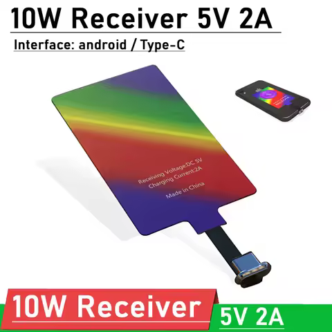 10W 5V 2A Qi Wireless Charger Receiver Pad Android Type-C Fast charging receive module F/ S20 Mobile