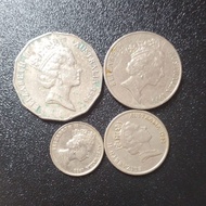Australian 4pcs 5 cents-50 cents set coin #054