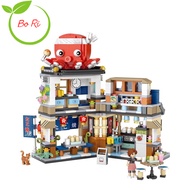 New model assembly toy Japanese style store-1218-Octopus Store