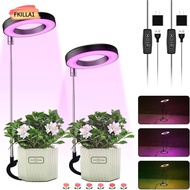 FKILLAONE Full Spectrum Lamp, Height/Angle Adjustable Timer LED Plant Grow Light,  USB Dimmable Full