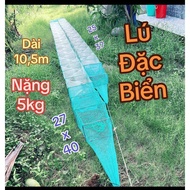 Lu 29 frames of Special Sea 10,5m long, weighs 5kg and Thick 8m long, weighs 3.3kg, Mesh 1.5m