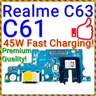 (45W Fast Charge) NEW ORI Charging Port IC SUB Board MIC Ribbon for Realme C61 C63 4G / RMX3939 RMX3