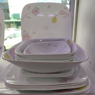 Corelle Set Square 21 pcs (Elegant city)-ready stok