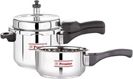 Premier Comfort Stainless Steel Combo 5 Ltr Pressure Cooker & 5L Pan Combo SG524, Induction Compatib